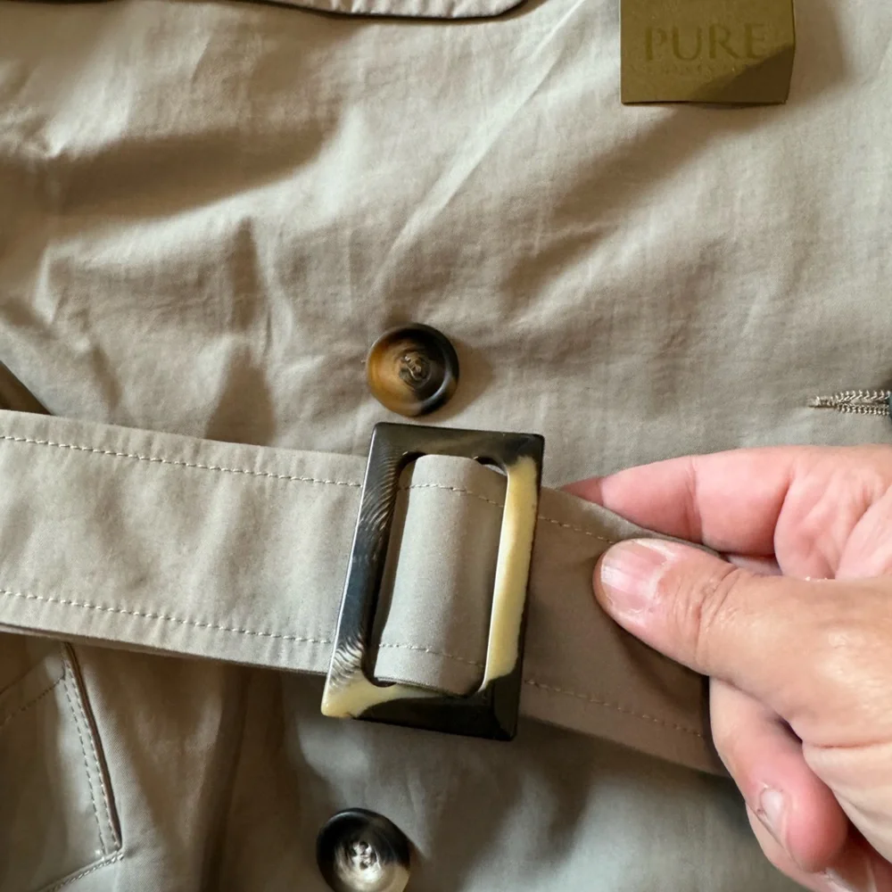 Pure Collection Beige Trench Coat Women's Sz XL NWT‎